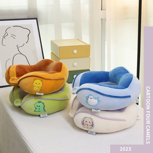 U-আকৃতির রঙের হাম্প নেক বালিশ