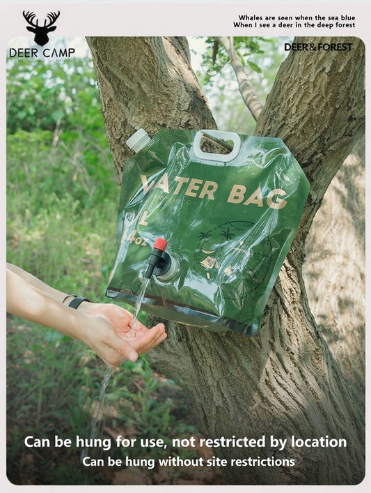 Portable Foldable Camping Water Bag with Tap for Outdoor Hydration