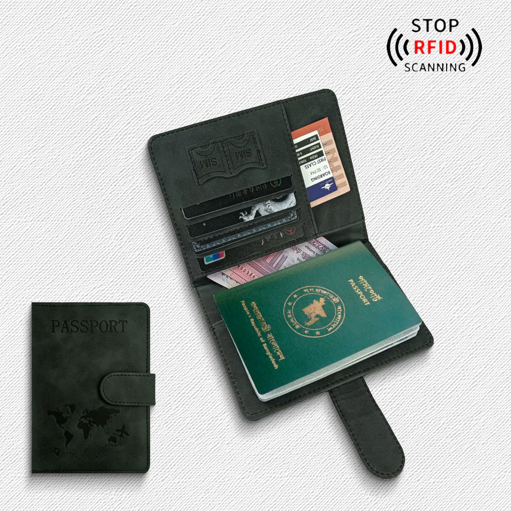 PU leather Travel Passport Cover Card ID Holders & luggage tag