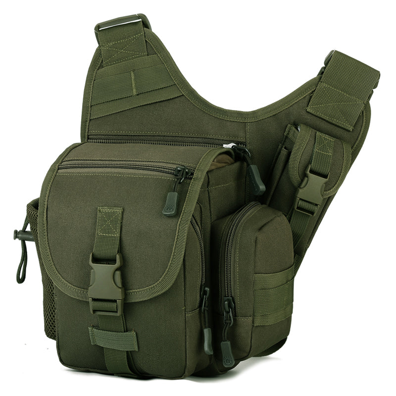 Small outdoor military saddle crossbody bag