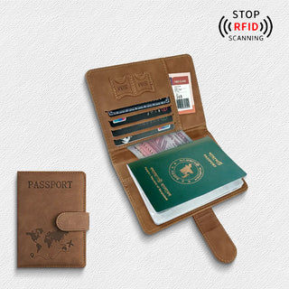 PU leather Travel Passport Cover Card ID Holders & luggage tag