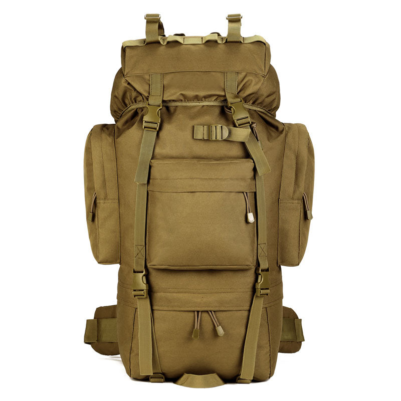 65L Large capacity waterproof mountaineering tactical backpack with shoe compartment
