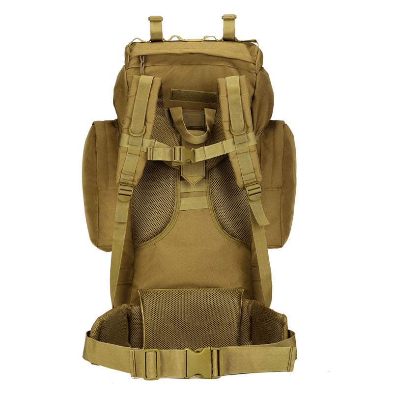 65L Large capacity waterproof mountaineering tactical backpack with shoe compartment