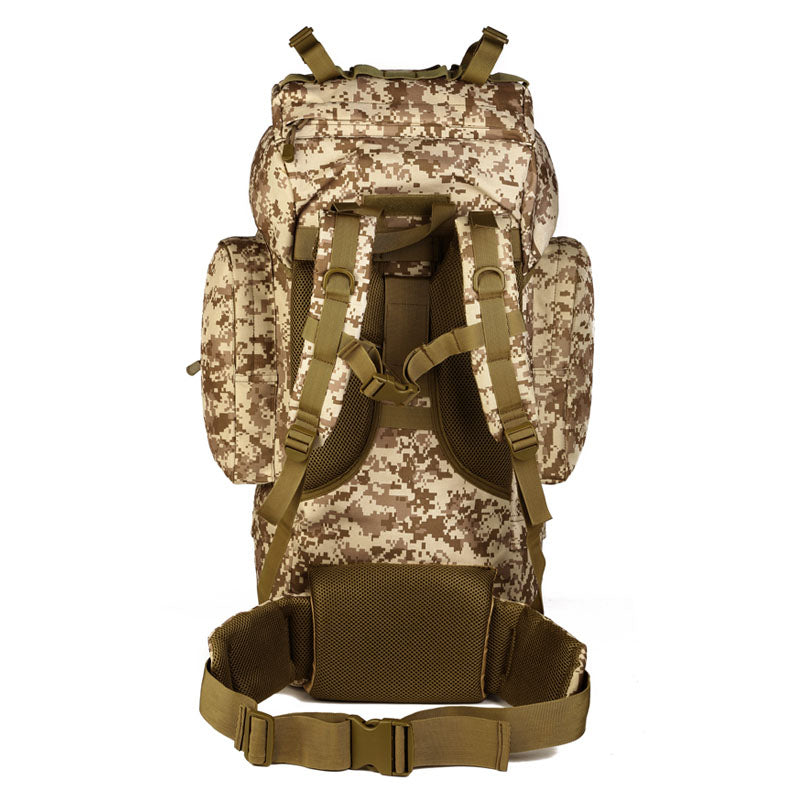 65L Large capacity waterproof mountaineering tactical backpack with shoe compartment