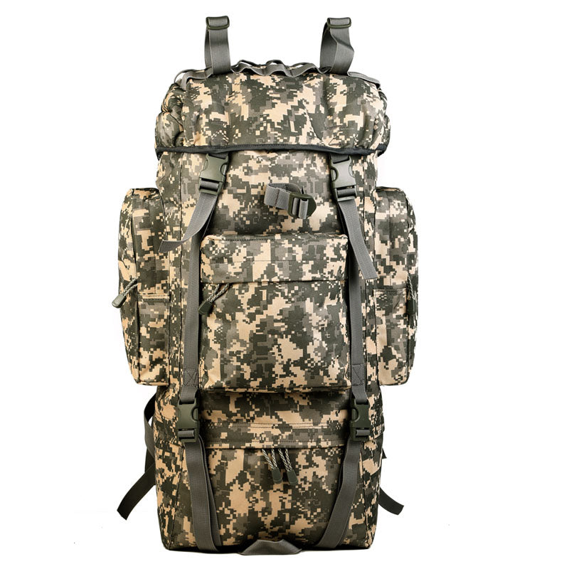 65L Large capacity waterproof mountaineering tactical backpack with shoe compartment