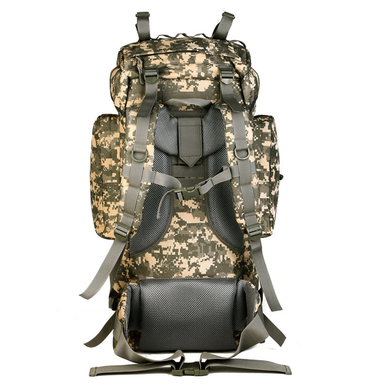 65L Large capacity waterproof mountaineering tactical backpack with shoe compartment
