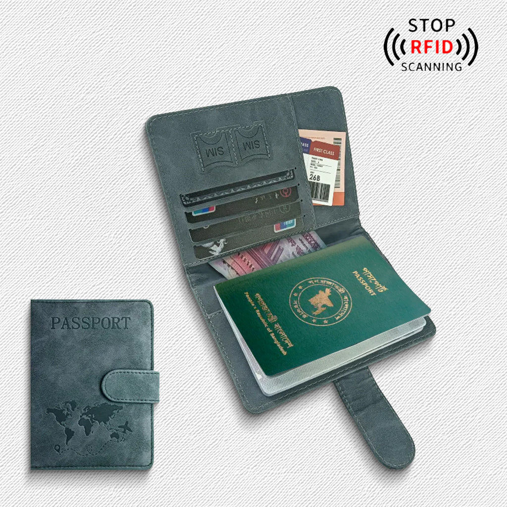PU leather Travel Passport Cover Card ID Holders & luggage tag
