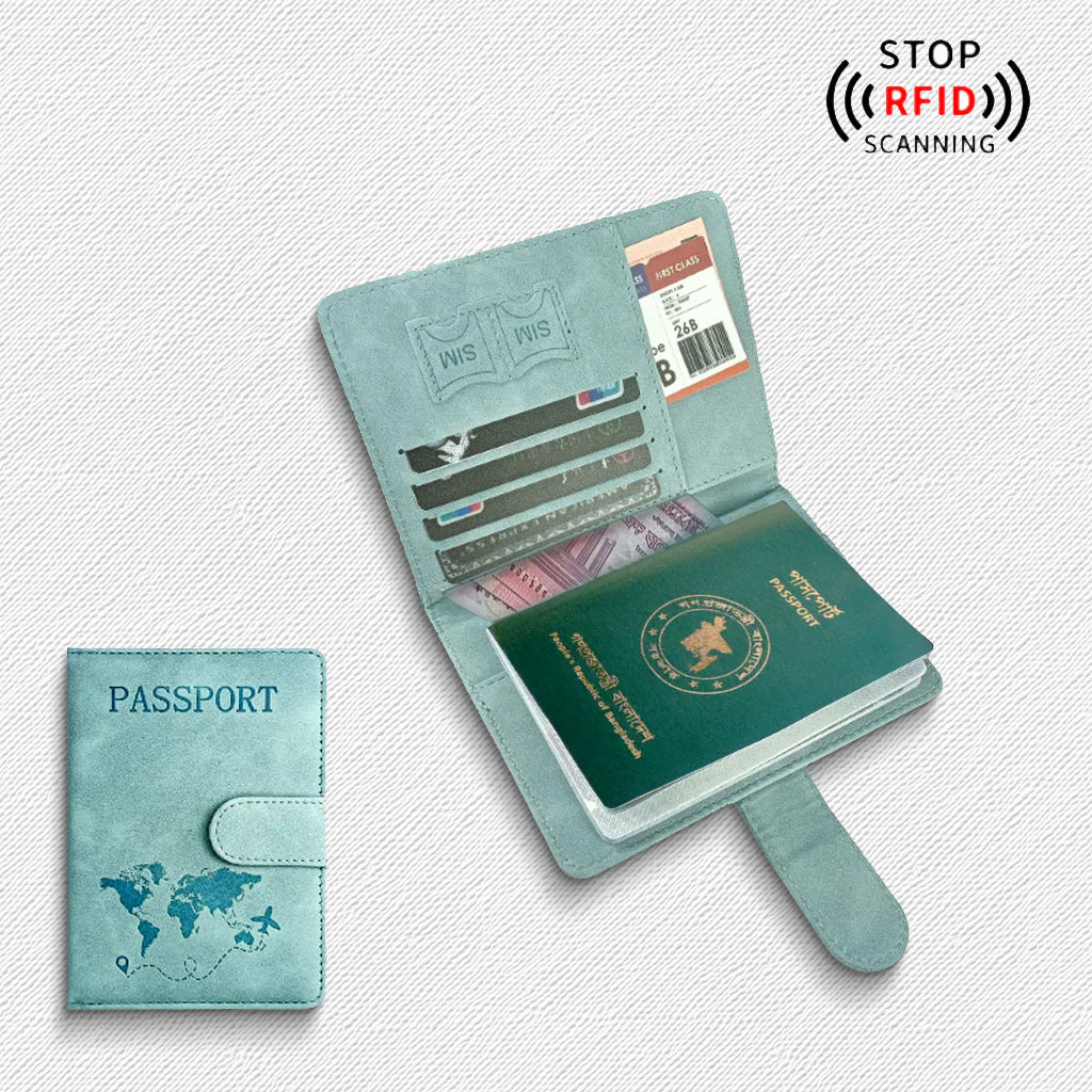 PU leather Travel Passport Cover Card ID Holders & luggage tag