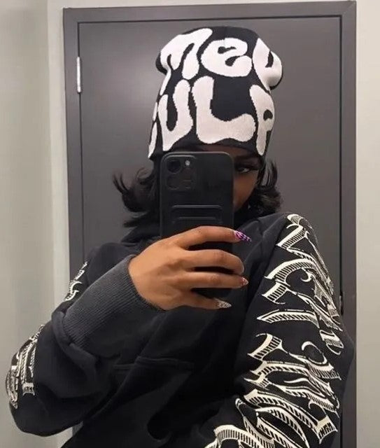 লেটার জ্যাকোয়ার্ড বোনা বহিরঙ্গন উষ্ণ স্টাইলিশ বিনি