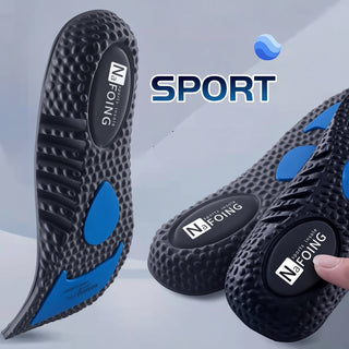 Shock-Absorbing Breathable Sports Insoles White