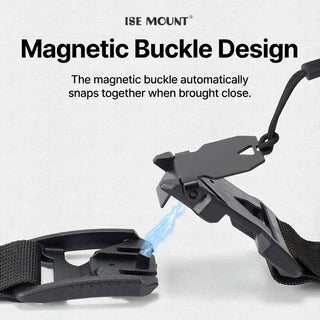 Nylon Magnetic Backpack Chest Strap Buckle Black Non-Slip Bag Kit