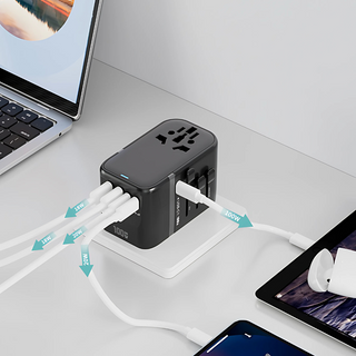 Fast Charging 100W Retractable Cable Universal Multi-function Travel Socket Converter