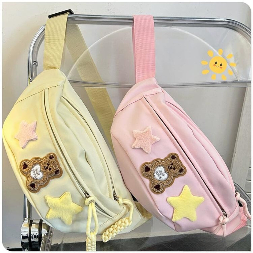 Lightweight Crossbody Bag , Shoulder Waist Bag with Pendant