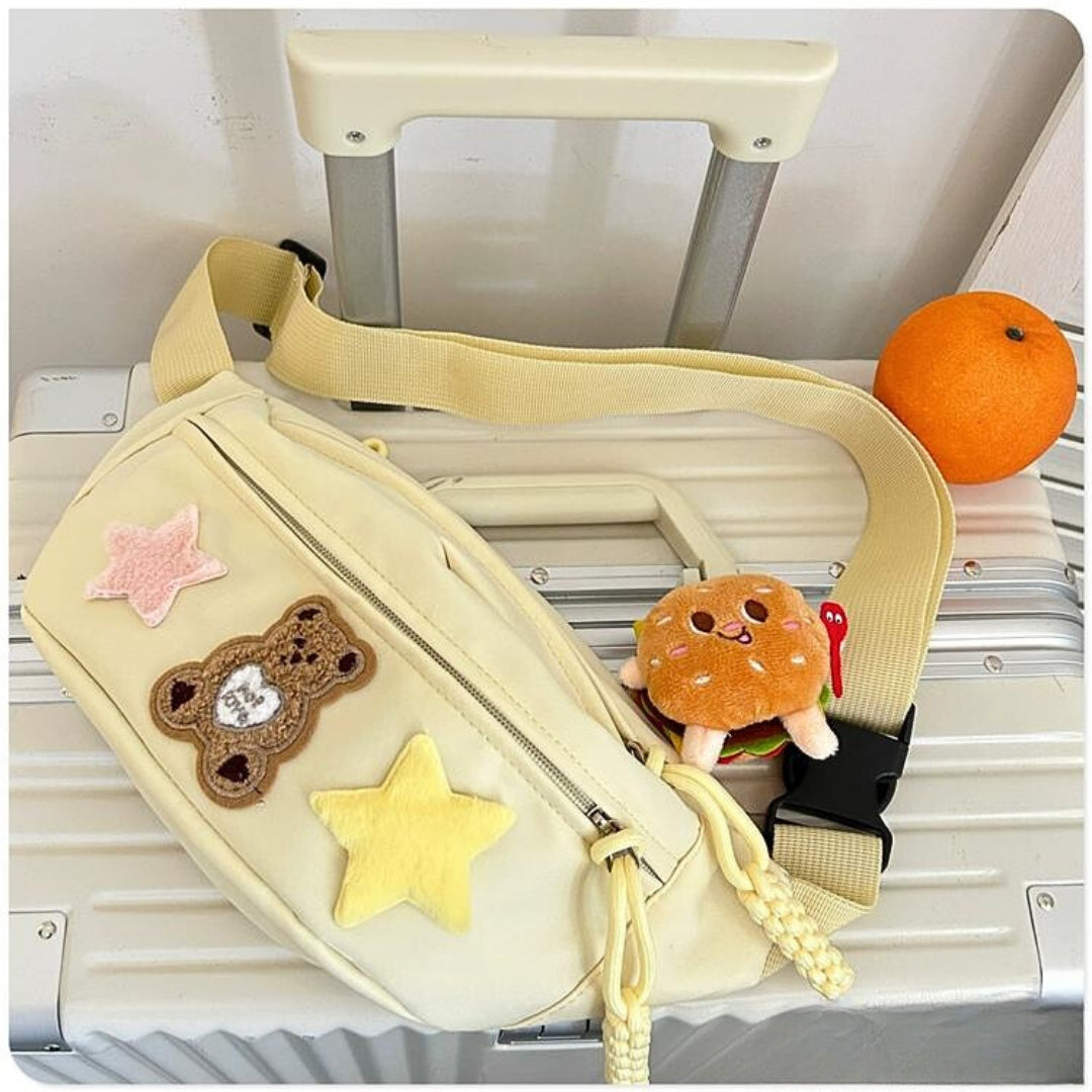Lightweight Crossbody Bag , Shoulder Waist Bag with Pendant