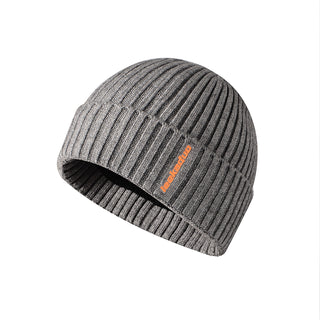 Embroidered cuffed bowler outdoor woolen knit hat