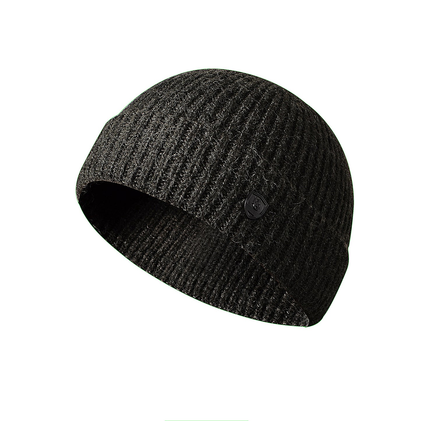 Winter solid color knit hat men's warm beanie hat