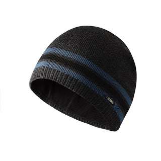 Men's Fleece Knit with Straight Rim Beanie Hat