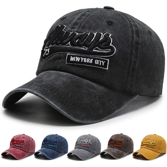 Outdoor sports washed denim casual versatile baseball caps
