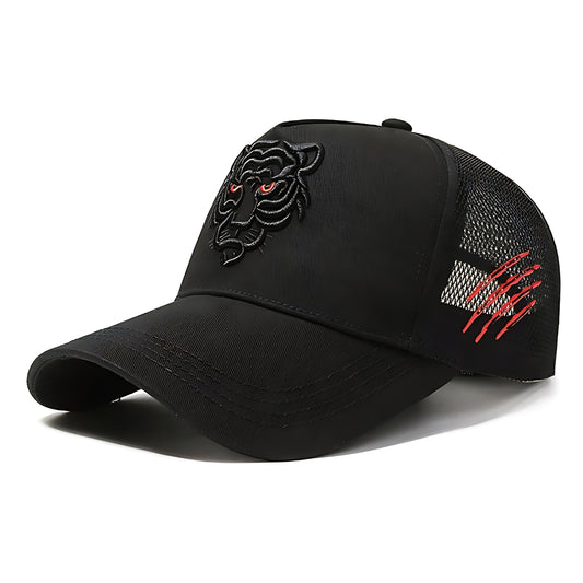 Tiger head embroidery high quality, light summer cap