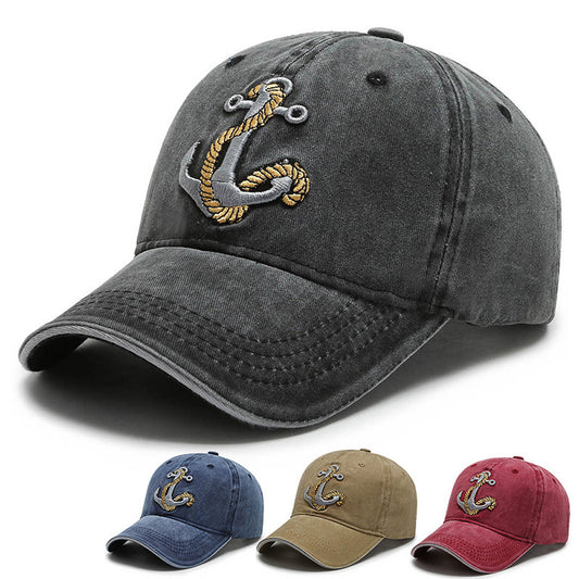 Embroidery sea rivet denim baseball outdoor summer cap