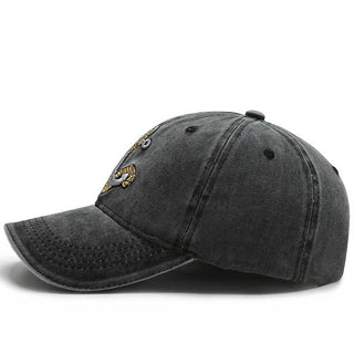 Embroidery sea rivet denim baseball outdoor summer cap