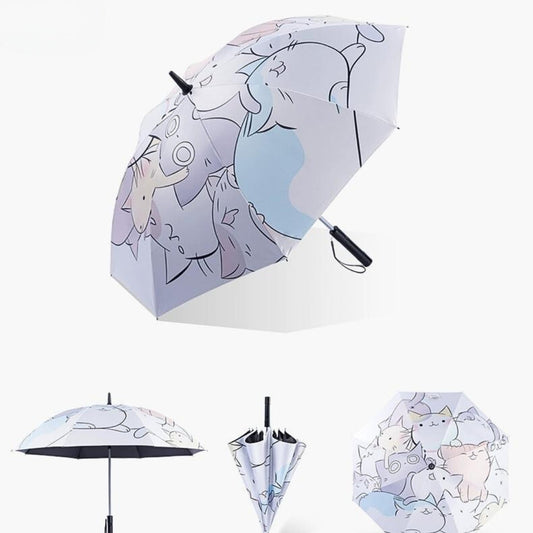 High Wind Power Umbrella with Fan Double Cooling UV Protection Parasol