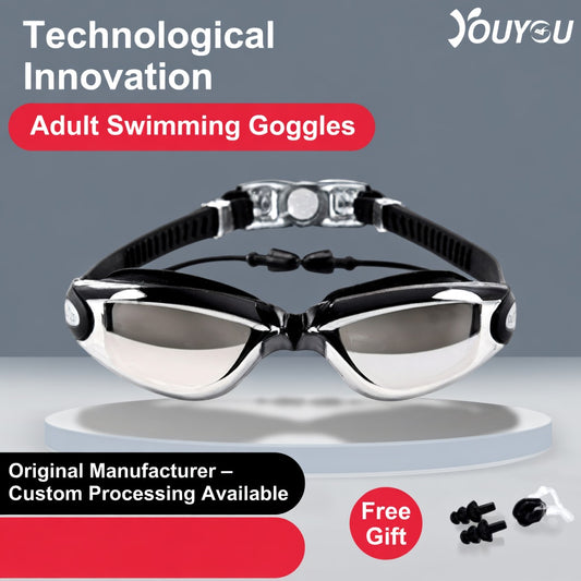 Adult Waterproof Anti Fog Swimming Goggles PC Lens Clear Vision