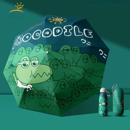 UV সুরক্ষা এবং বৃষ্টির দ্বৈত ব্যবহারের ছাতা ভাঁজযোগ্য ছোট পোর্টেবল পকেট ক্যাপসুল আকৃতির ছাতা