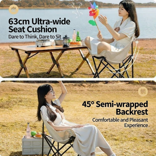 Ultra-light Portable Folding Moon Chair for Camping and Fishing
