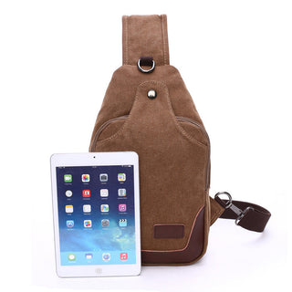 Mens Canvas Crossbody Chest Shoulder Bag