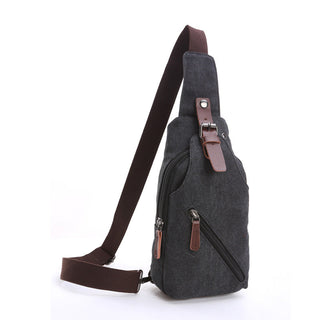 Mens Canvas Crossbody Chest Shoulder Messenger Bag
