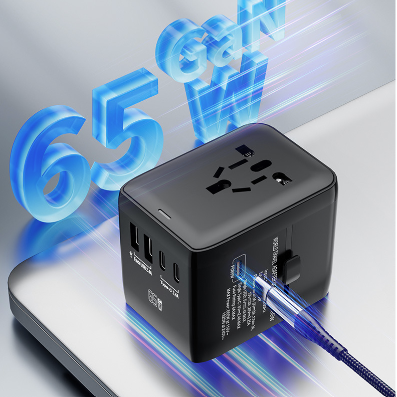 Multifunctional 65W Fast Charging Travel Universal Plug Converter