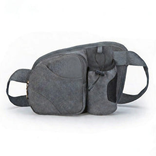 Outdoor Canvas Waist Bag with Bottle Holder Running Cycling Crossbody