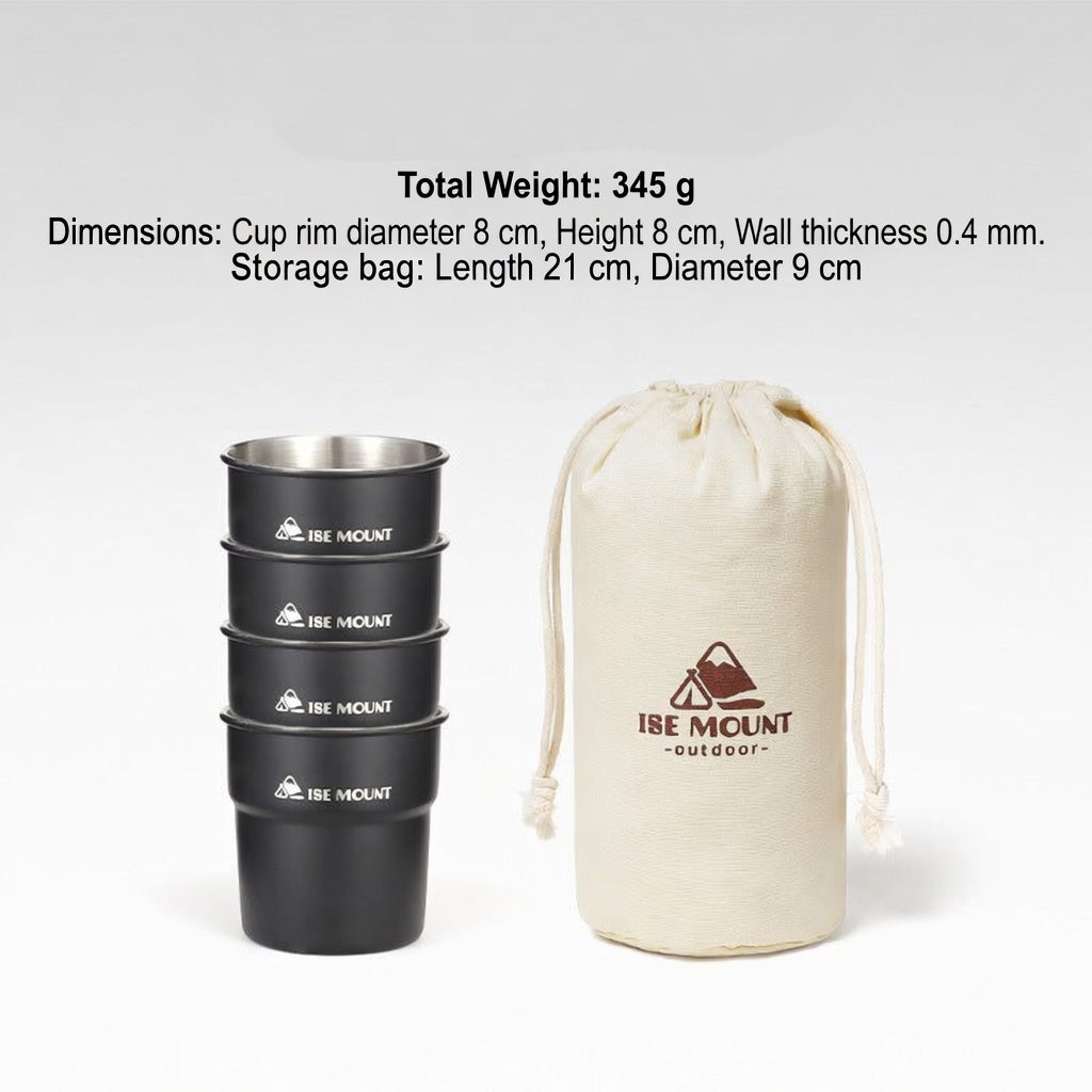 ISE MOUNT 304 Stainless Steel Camping Cup Swallow Design Edition