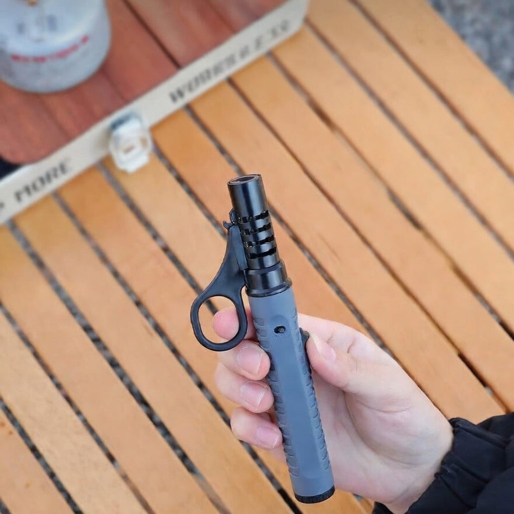 Refillable Windproof Camping Torch Lighter Adjustable Flame Outdoor BBQ Ignition