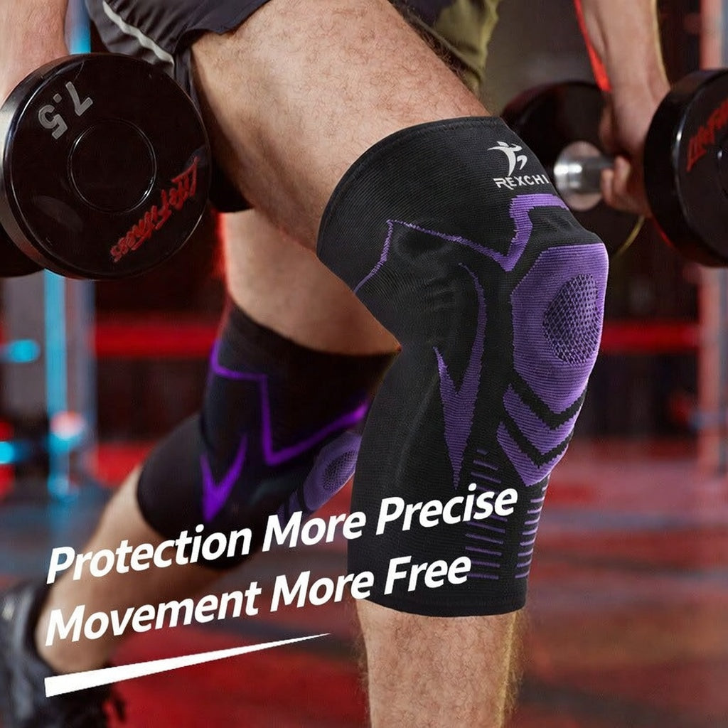 REXCHI Elastic Compression Leg Sleeves for Basketball Running and Cycling