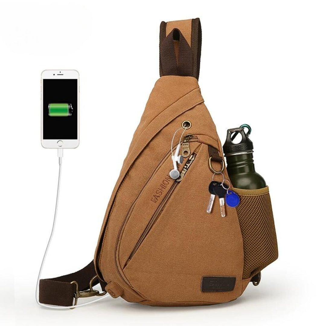 Functional crossbody everyday bag, shoulder bag with adjustable strap