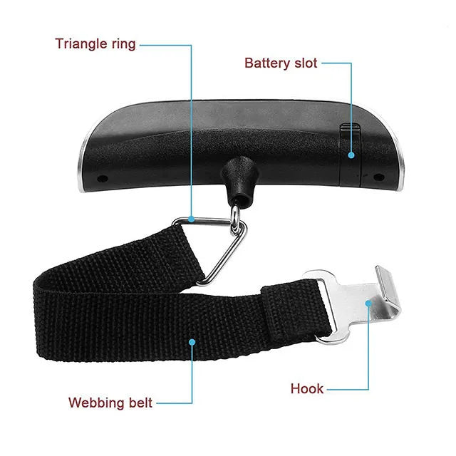 পোর্টেবল ইলেকট্রনিক ৫০ কেজি বহনযোগ্য লাগেজ স্কেল। 