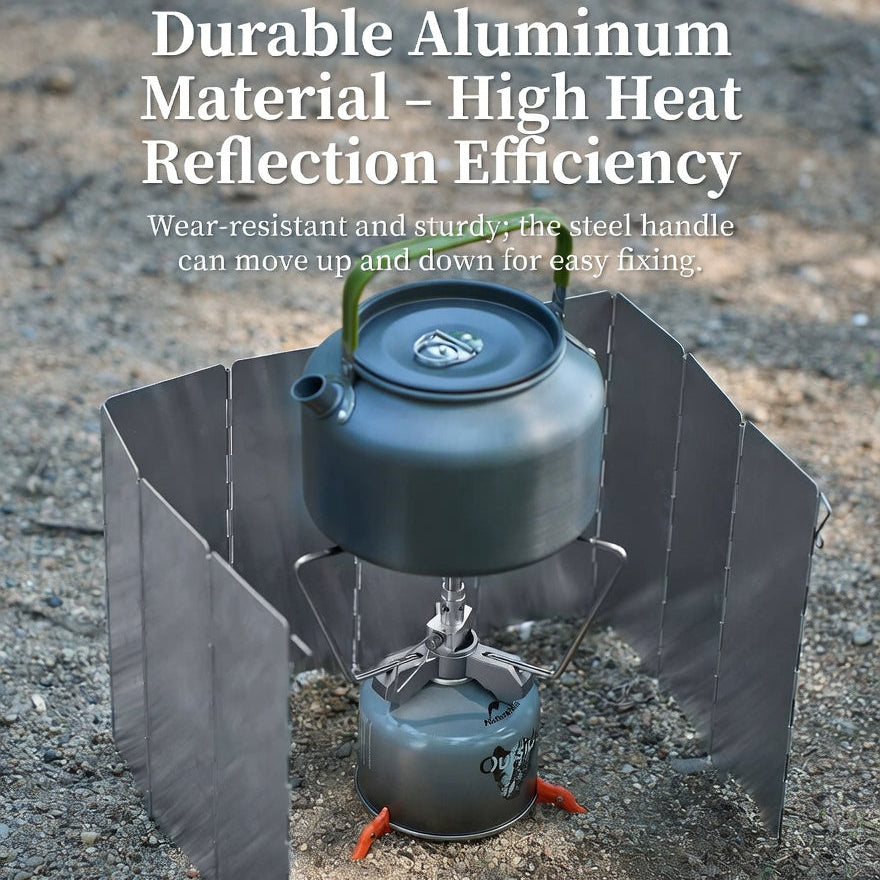 ISE MOUNT Aluminum Camping Windshield Foldable Stove Wind Shield Kit