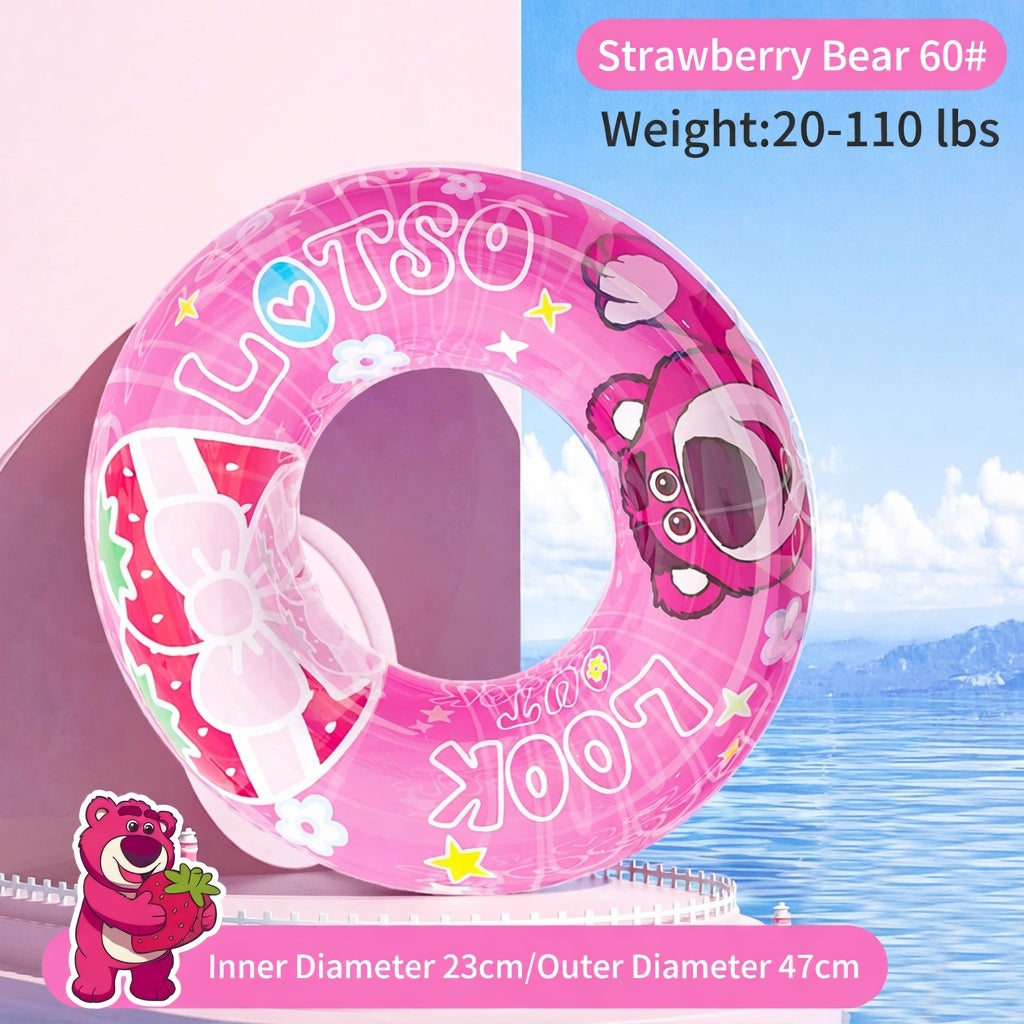 Durable Thickened Inflatable Swimming Ring for Kids and Adults Water Fun