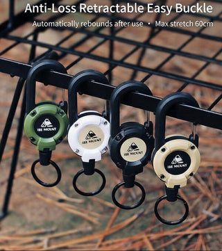 ISE MOUNT Tactical Retractable Steel Wire Keychain Anti-Lost Outdoor Gear