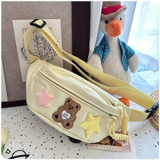 Lightweight Crossbody Bag , Shoulder Waist Bag with Pendant