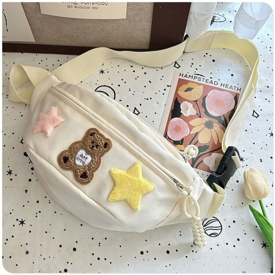 Lightweight Crossbody Bag , Shoulder Waist Bag with Pendant