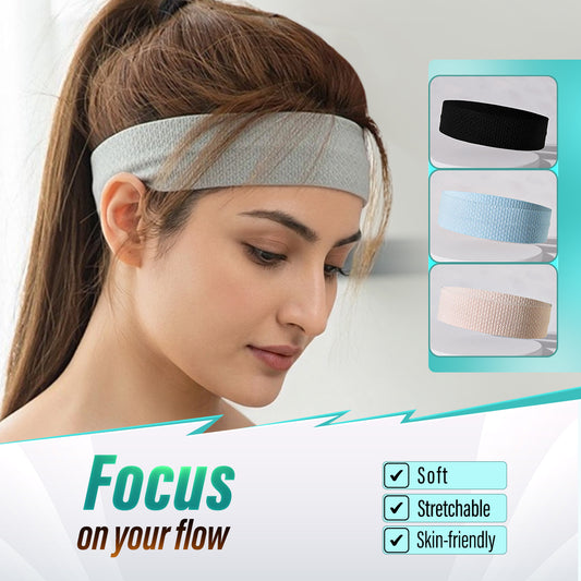 Running and fitness sweat absorbent embroidery hair band
