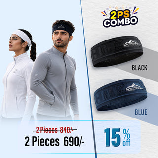 Outdoor running and fitness sweat wicking breathable high elastic headband
