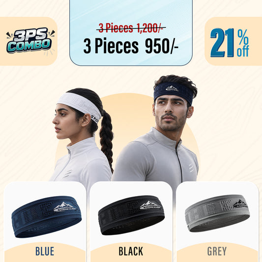 Outdoor running and fitness sweat wicking breathable high elastic headband