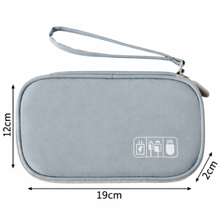 Travel mini data cable, power bank & earphone storage bag