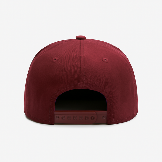 Classic Flat Brim Snapback Hat with Embroidered Front