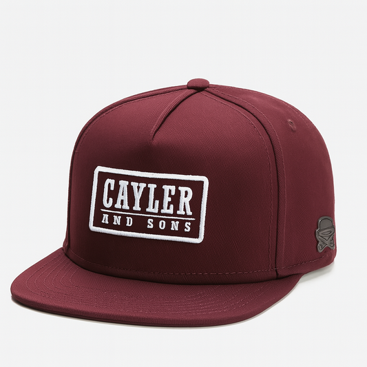 Classic Flat Brim Snapback Hat with Embroidered Front