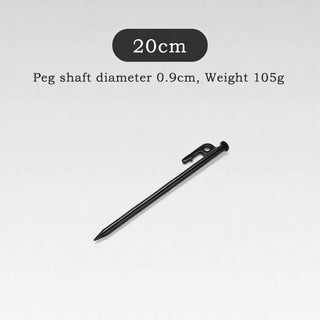 Heavy Duty Black Steel Tent Stakes Pegs Camping Shelter Anchor